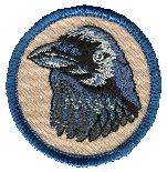 Beautifully embroidered 2 inch Raven patch WB animal critter mascot collectible gift